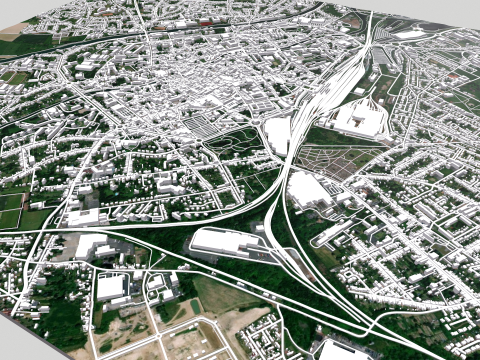 Cityscape Douai France Modelo 3D