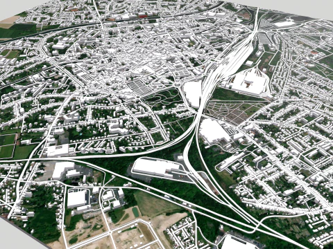 Cityscape Douai France 3D Model