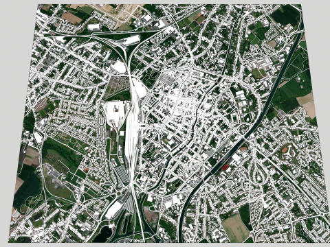 Cityscape Douai France 3D Model