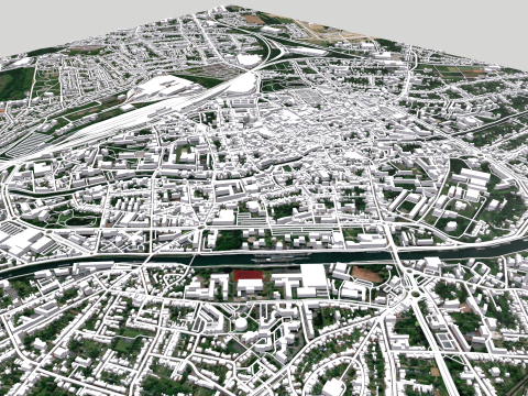 Cityscape Douai France Modelo 3D