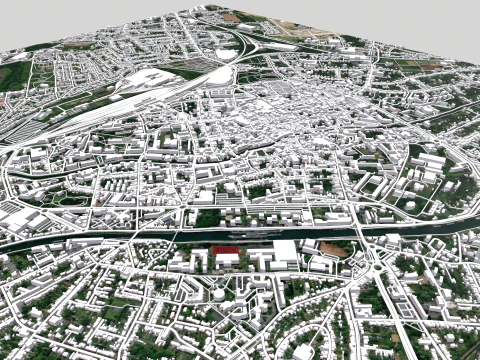 Cityscape Douai France 3D Model