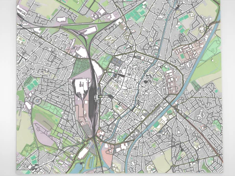 Cityscape Douai France 3D Model
