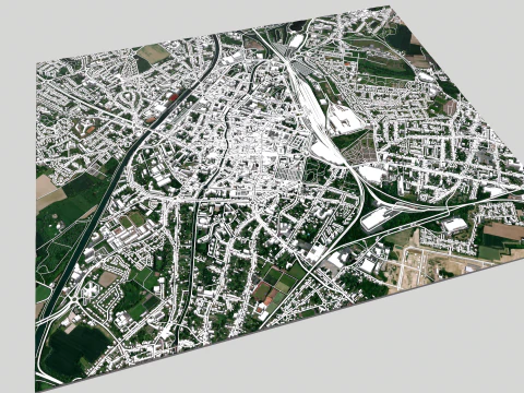 Cityscape Douai France 3D Model