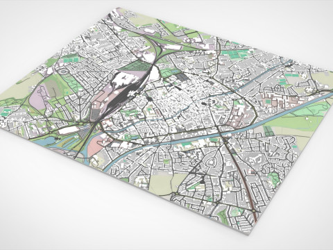 Cityscape Douai France Modelo 3D