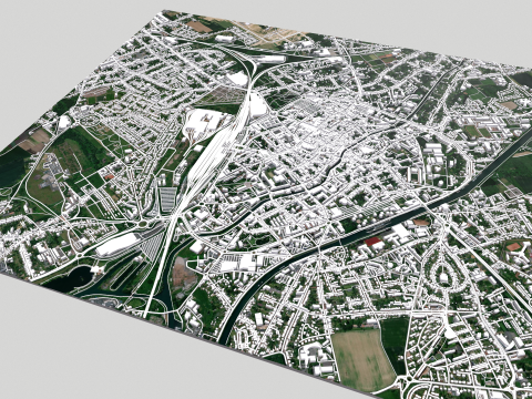 Cityscape Douai France Modelo 3D