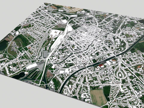 Cityscape Douai France 3D Model