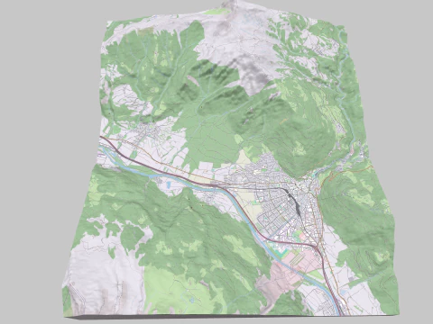Cityscape Chur Switzerland 3D Model