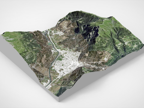 Cityscape Chur Switzerland 3D 모델