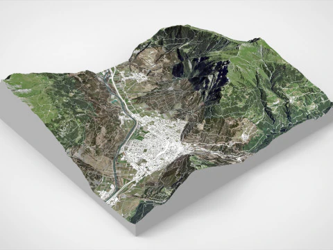 Cityscape Chur Switzerland 3D Model