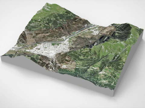 Cityscape Chur Switzerland 3D Model