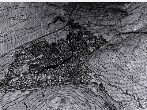 Cityscape Chur Switzerland 3D 모델