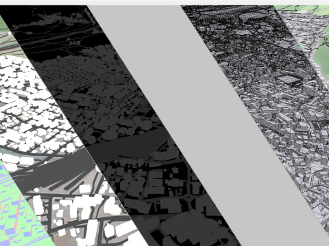 Cityscape Chur Switzerland 3D 모델
