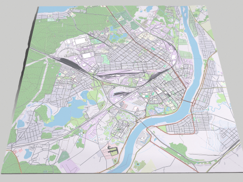 Cityscape Daugavpils Latvia 3D Model