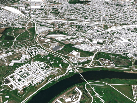 Cityscape Daugavpils Latvia 3D Model