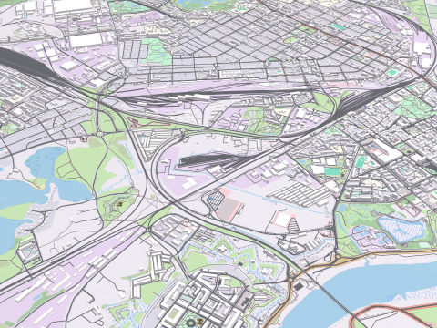 Cityscape Daugavpils Latvia 3D Model