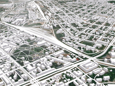 Cityscape Daugavpils Latvia 3D Model