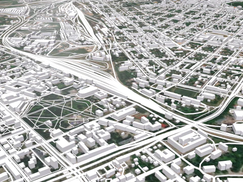 Cityscape Daugavpils Latvia 3D Model