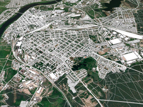 Cityscape Daugavpils Latvia 3D Model