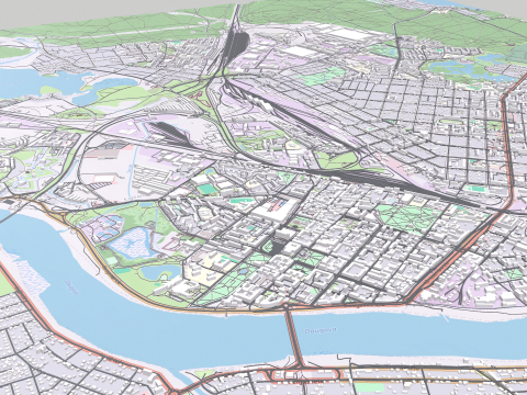 Cityscape Daugavpils Latvia 3D Model