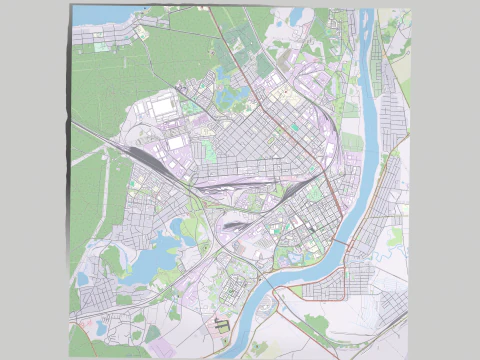 Cityscape Daugavpils Latvia 3D Model