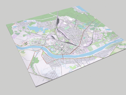 Cityscape Daugavpils Latvia 3D Model