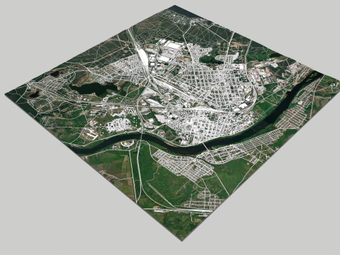 Cityscape Daugavpils Latvia 3D Model