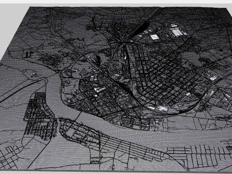 Cityscape Daugavpils Latvia 3D Model