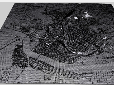 Cityscape Daugavpils Latvia 3D Model