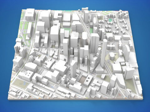 Cityscape New York Downtown 3D मॉडल
