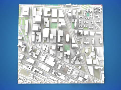 Cityscape New York Downtown 3D मॉडल