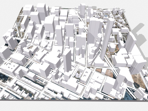 Cityscape New York Downtown 3D मॉडल