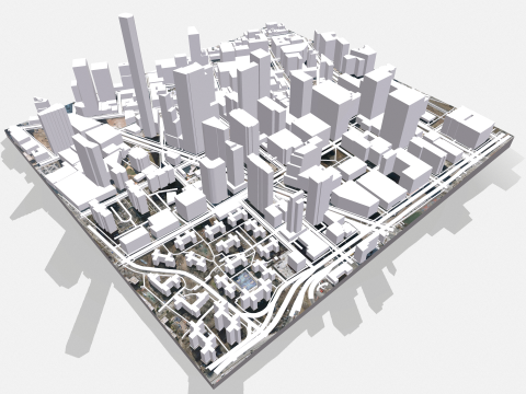 Cityscape New York Downtown 3D मॉडल