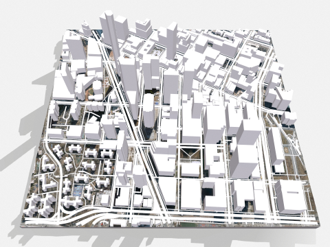 Cityscape New York Downtown 3D मॉडल