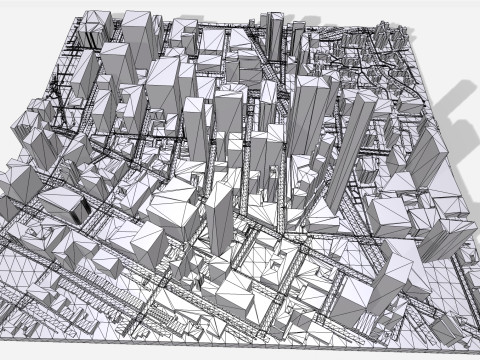Cityscape New York Downtown 3D मॉडल