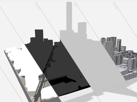 Cityscape New York Downtown 3D मॉडल