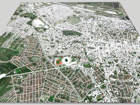 Cityscape Craiova Romania 3D Model