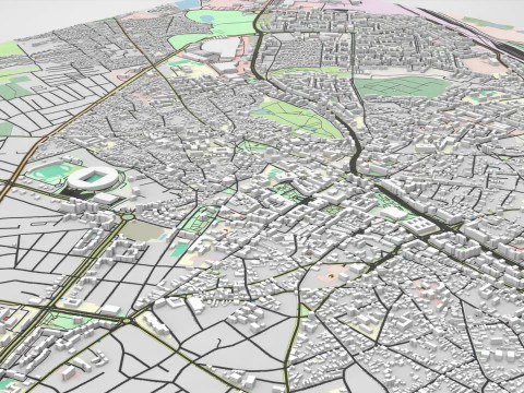 Cityscape Craiova Romania 3D Model