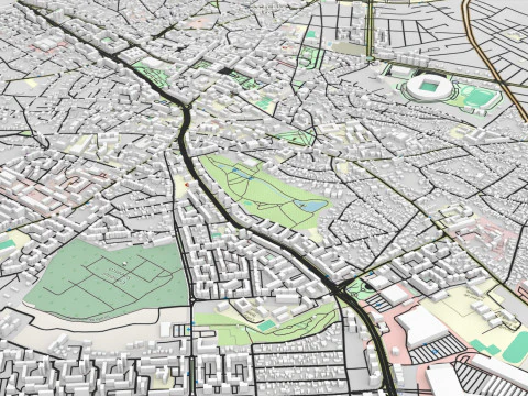 Cityscape Craiova Romania 3D Model
