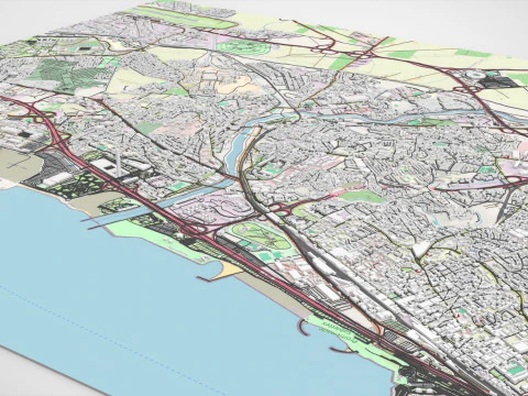 Paisagem urbana de Kouba Arg&eacute;lia Modelo 3D