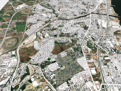 Cityscape Kouba Algeria 3D Model