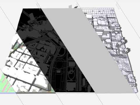 Cityscape New York Downtown 3D Model