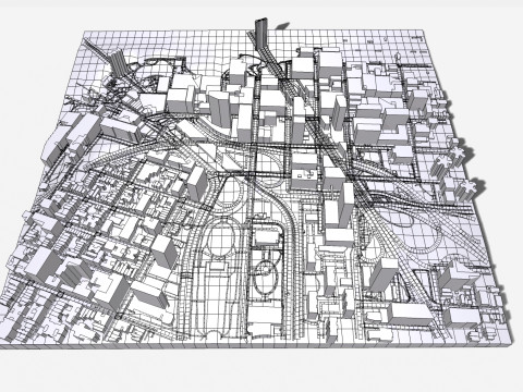 Cityscape New York Downtown 3D Model