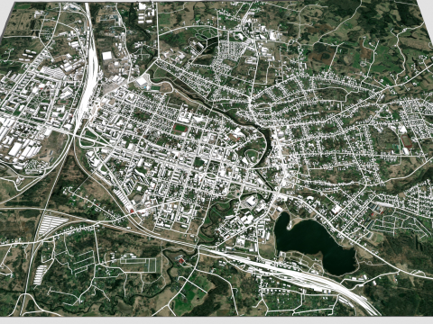 Cityscape Rezekne Latvia 3D Model