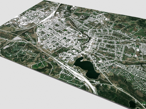 Cityscape Rezekne Latvia 3D Model