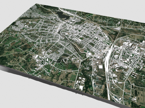 Cityscape Rezekne Latvia 3D Model