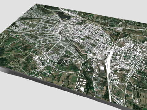 Cityscape Rezekne Latvia 3D Model