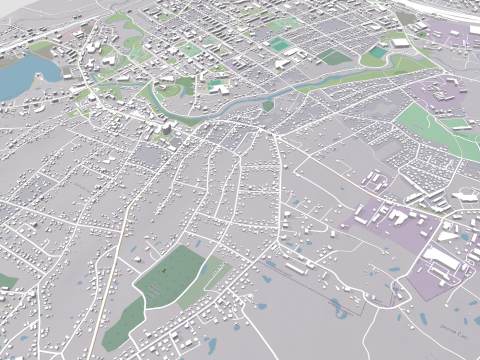 Cityscape Rezekne Latvia 3D Model