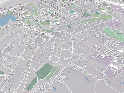 Cityscape Rezekne Latvia 3D Model