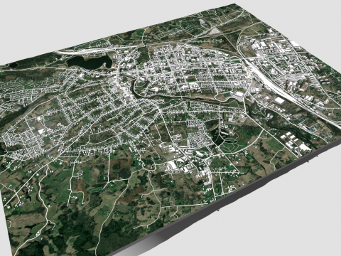 Cityscape Rezekne Latvia 3D Model