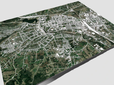 Cityscape Rezekne Latvia 3D Model